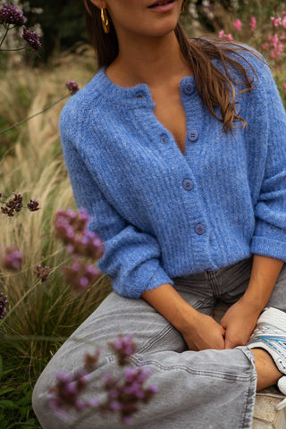 Livia | Blue Knit Cardigan