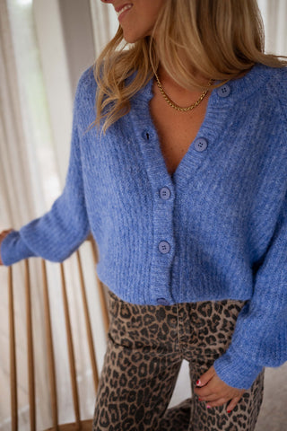 Livia | Blue Knit Cardigan