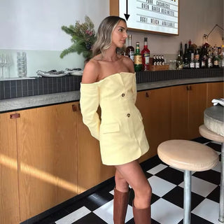 Robyn | Off-Shoulder Blazer Dress