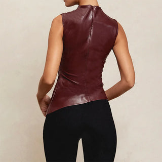 Donna | Faux Leather Top