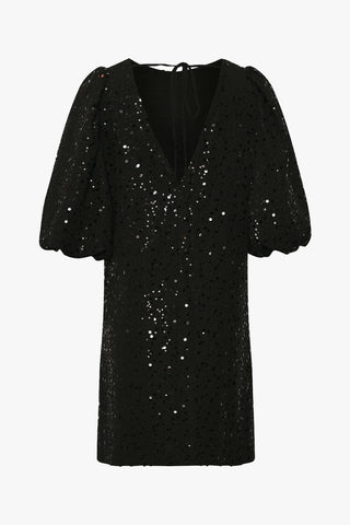 Tina | Black Sequin Party Dress